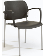 Verco Visitor / Conference Seating - Add 4 legged Plastic Stacking Chair with Arms