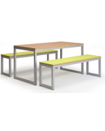 City 40/40 Robust 40mm Laminate Top School Bench Dining Sets W1800 x D800 (Std Frame Colours)