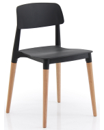 Verco Visitor / Conference Seating - Cleo Black Medium Back Stacking Chair