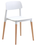 Verco Visitor / Conference Seating - Cleo White Medium Back Stacking Chair