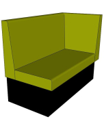 Dining Bench / Single Booth Right Hand Return Seating - 1200 & 1600mm Wide Options