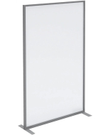 Innovate 1200mm High Floor Standing Fully Glazed Office Screen