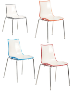 BT Focus Gecko Shell Dining Stacking Cafe Chair with Chrome Legs