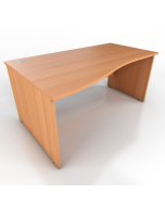Icarus - Beech Panel Wave Office Desk W1600 x D1000-800