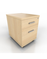 Icarus - Maple Std Under Desk Mobile 2D Pedestal