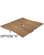 Aura W1200mm Set of Plus 2 Wave Bench Add-On Desks 600 & 800mm Deep
