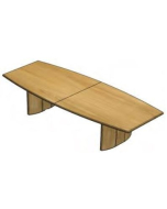Aerofoil Base Leg Barrel Shaped Veneer Boardroom Table