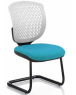Verco Operator/Task Chair - Carlo White Medium Back Visitor Chair
