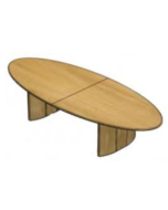 Aerofoil Base Leg Oval Shaped Veneer Boardroom Table