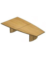 Aerofoil Base Leg Visual Shaped Veneer Boardroom Table