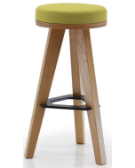 Verco Multi Purpose Seating - Martin Fully Upholstered High Level Stool  + Wood Edging
