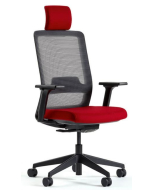 Verco Operator/Task Chair - Max High Back Task Chair with Headrest with Adjustable Arms