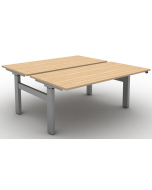 Move 3 Electric Rectangular Height Adjustable Back To Back Sit-Stand Desks with Square Corners 