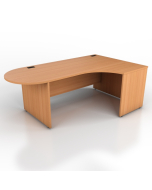 BT Sirius - Panel End D End Radial, Crescent Workstation Desk