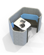 Acoustic Social - 2 Person Hexagonal Pod/Booth Including Table (3 Height Options)