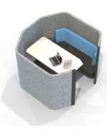 Acoustic Social - 4 Person Octagonal Pod/Booth Including Table (3 Height Options)