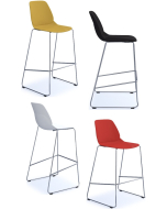 BT Focus Strut Chrome Sled Frame, Plastic Shell Breakout, Stools