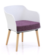 Verco Soft Seating - Tyler White Plastic Tub Chair