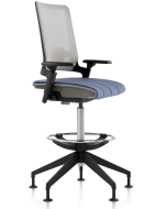 Orangebox - Kirn Mesh Back Task Counter Height Draughtsman Armchair with Upholstered Seat