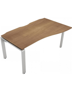 Aura D - Right Handed Single Wave Bench Desk 600 & 800mm Deep