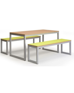 Urban 40/40 Robust 25mm Laminate Top School Bench Dining Sets W1500 x D750 (Std Frame Colours)