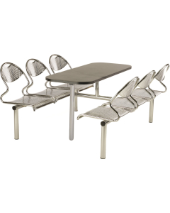 Flight 6 Seat Modular Canteen Fast food Unit (Seat: Chrome only)