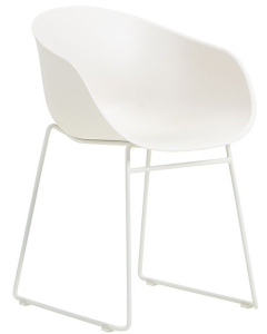 Verco Multi Purpose Seating - Cup, Plastic Shell with a Painted Cream-White Wire Frame