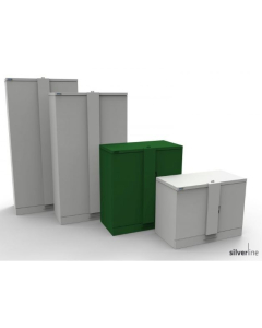 Silverline Kontrax 2 door Cupboard Complete with Shelves - Inc Security Bar