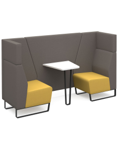 DMS Open 2 Seater Vencore Booth Including Table and Metal Sled Frame