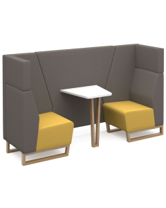 DMS Open 2 Seater Vencore Booth Including Table and Wooden Sled Frame