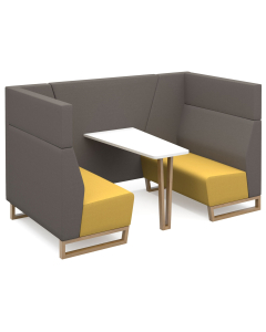 DMS Open 4 Seater Vencore Booth Including Table and Wooden Sled Frame