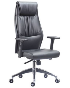 Aurora Seating - High Back Black Faux Leather Executive Armchair