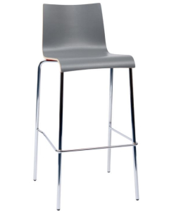 Plyform High Stool with High Back (Multicoloured)