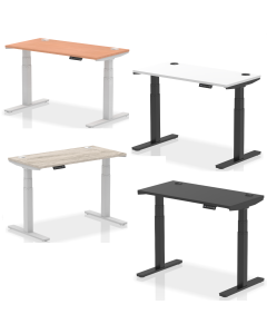 BT Drop Ship - Air Height Adjustable Sit-Stand Slimline Desk with Cable Ports