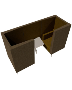 Verco Pod/Booth - Jensen-Up two person booth inc integral high acoustic surround, 800mm wide + 600mm deep MFC Table