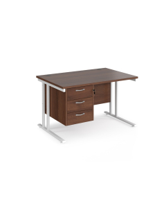 BT Focus Cantilever Rectangular Desks with 3 Drawer Fixed Pedestal