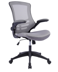 Aurora Seating - High Back Mesh Operator Chair in Grey with Black Shell