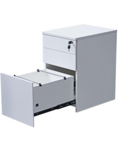 Aurora White Under Desk Mobile MFC Pedestal