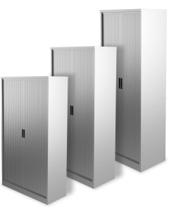 Silverline M:Line Tambour Cabinet 1200mm Wide, Assembled - Supplied Empty - (inc lev feet)