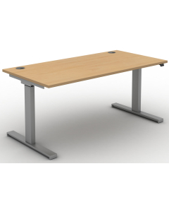 Move 3 Electric Rectangular Height Adjustable Sit-Stand Desk - Cable Ports & Square Corners to Tops