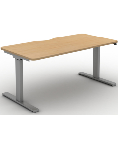 Move 3 Electric Rectangular Height Adjustable Sit-Stand Desk - Scallop & Rounded Corners to Tops 