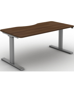 Move 3 Electric Rectangular Height Adjustable Sit-Stand Desk - Long Scallop & Rounded Corners to Tops 