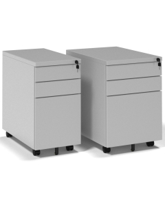 BT Focus Steel Mobile Under Desk Pedestals - Slim & Standard Size