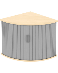 Elite 90 Degree Tambour Front Desk High Storage Unit