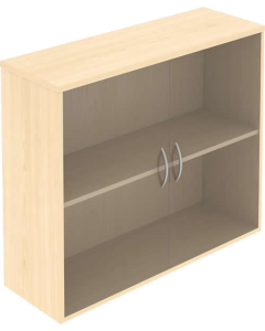Elite Glass Fronted Top Storage Unit with Hinged Doors