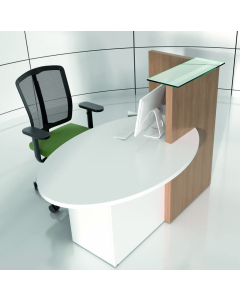 Oval Drop Reception Desk