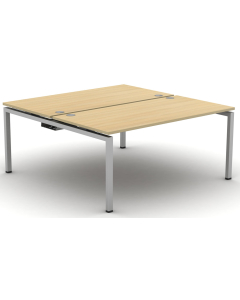 Soho2 Back To Back Starter Module Desk 1250mm Deep Inc Telescopic Cable Tray
