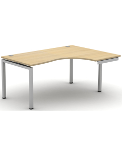 Soho2 Crescent Desk With Pedestal Bracket 800D x 600Dmm - Right Hand Illustrated