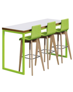 Urban 40/40 Robust 25mm Laminate Top School Bench Dining Poseur Table W2200 x D700 (Premium Frame Colours)