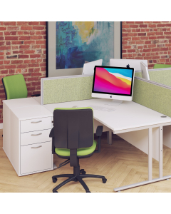 BT Focus Three Drawer Desk High Pedestals - 600 & 800mm Deep